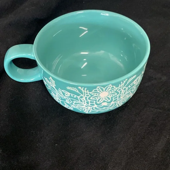 Starbucks Teal Floral Mug - Picture 2 of 4